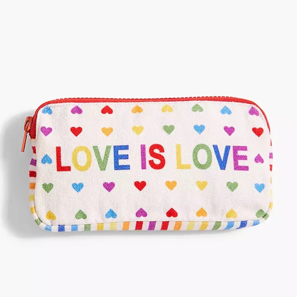 PRIDE LOVE IS LOVE ZIP POUCH